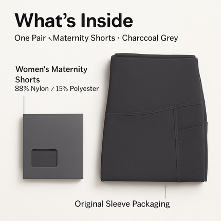 Maternity Shorts Seamless Pregnancy Yoga with Pockets