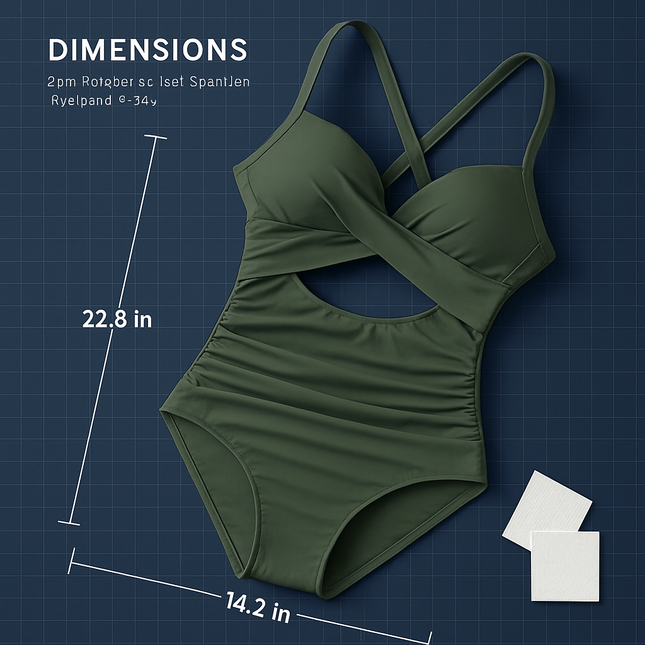 One Piece Swimsuit with High-Waist Design