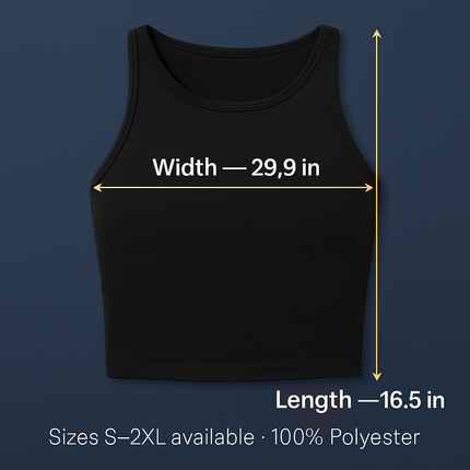Cropped Tank Top for Women: Sleeveless, High Neck