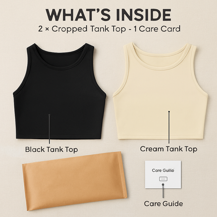 Cropped Tank Top for Women: Sleeveless, High Neck