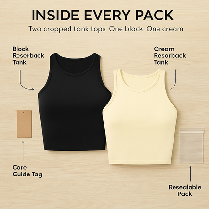 Cropped Tank Top for Women: Sleeveless, High Neck