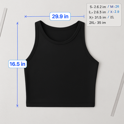 Cropped Tank Top for Women: Sleeveless, High Neck