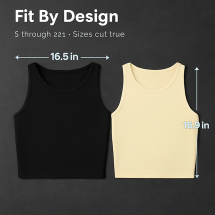 Cropped Tank Top for Women: Sleeveless, High Neck