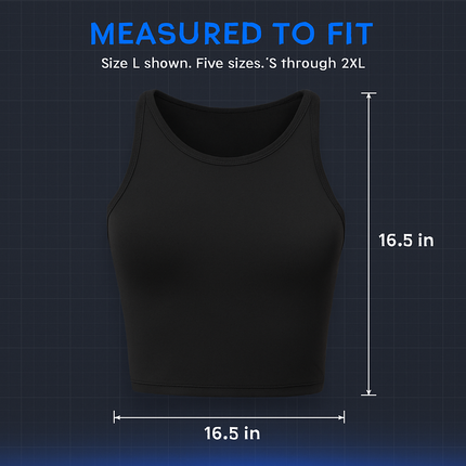 Cropped Tank Top for Women: Sleeveless, High Neck
