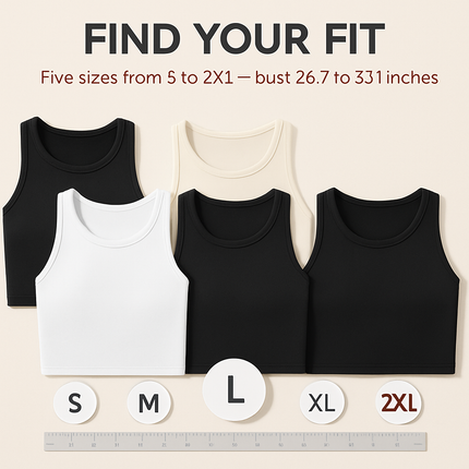 Cropped Tank Top for Women: Sleeveless, High Neck