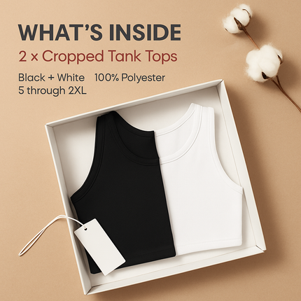 Cropped Tank Top for Women: Sleeveless, High Neck
