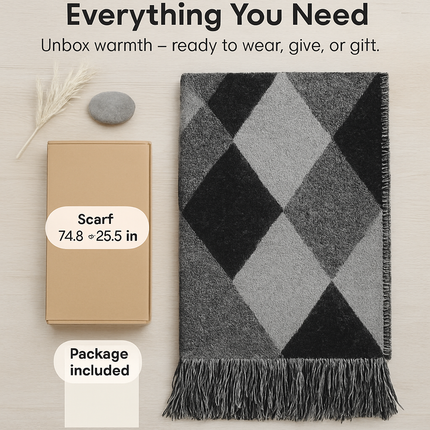 Winter Warm Scarf - Cozy Knit Shawl, Wrap & Blanket