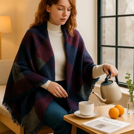 Winter Warm Scarf - Cozy Knit Shawl, Wrap & Blanket