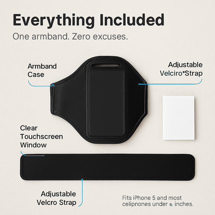 Phone Armband Case Adjustable Sweat-Resistant for Running