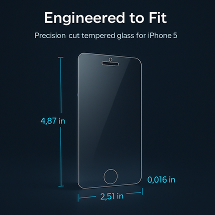 Tempered Glass Screen Protector for iPhone 5
