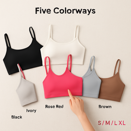 Women Sport Bras with Removable Pads, Low-Impact Square Neck