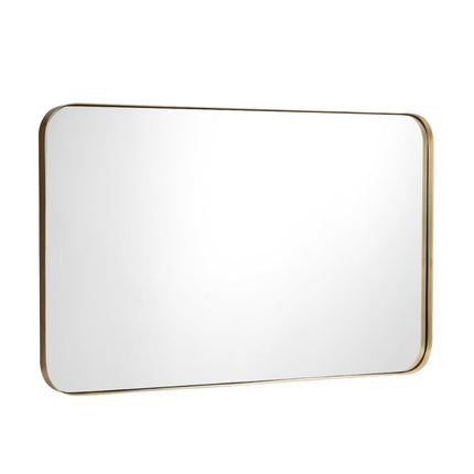 32 Inch x 20 Inch Metal Frame Wall-Mounted Rectangle Mirror