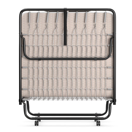 Rollaway Guest Bed with Sturdy Steel Frame and Memory Foam Mattress Made in Italy