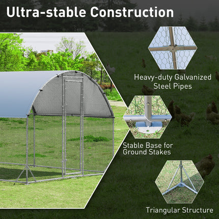Large Metal Chicken Coop with Cover