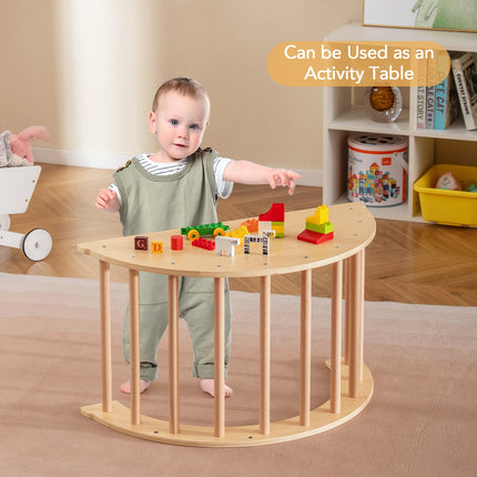 Kids Climbing Arch with Cushion Montessori Arch Climber/Rocker for Toddlers