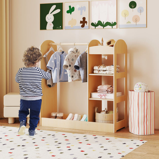 Kids Dress Up Storage with Mirror