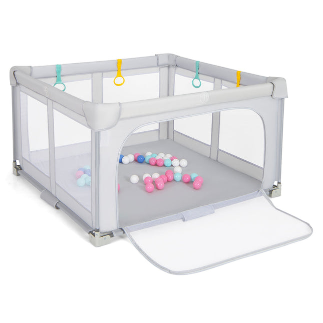 Large Baby Playpen BPA-Free Foldable Toddlers Safety Fence Play Yard with Zipper Gate