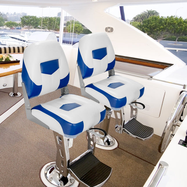 Set of 2 Folding Low Back Fishing Boat Seat