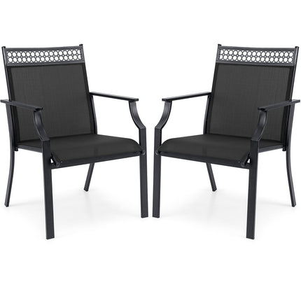 Patio Chairs Set of 2 with All Weather Breathable Fabric