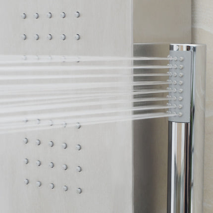 57 Inch Stainless Steel Rainfall Shower Panel