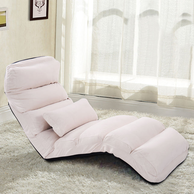 Folding Lazy Sofa Chair Stylish Sofa Couch Beds Lounge Chair W/Pillow