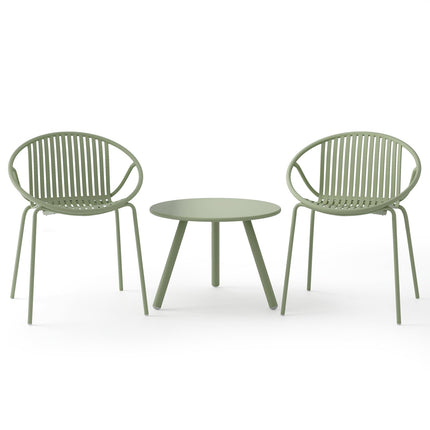 3-Piece Patio Conversation Set with Round Coffee Table