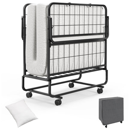 Folding Guest Bed with Memory Foam Mattress and Pillow