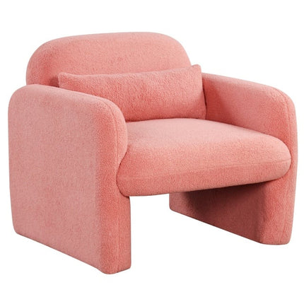 Living Room Deluxe Furniture Set-Accent Chair+Modular L-Shaped Sectional Sofa+LED Coffee Table