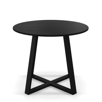 3-Piece Mid-Century Dining Set with 36‚Äù Round Pedestal Table and 2 Sherpa Upholstered Chairs