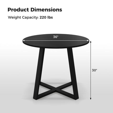 3-Piece Mid-Century Dining Set with 36‚Äù Round Pedestal Table and 2 Swivel Sherpa Upholstered Chairs