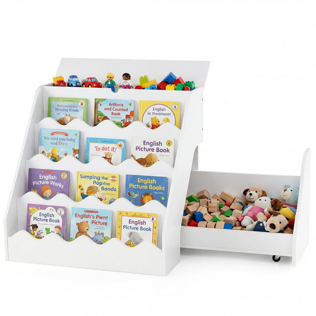 2-In-1 Kids Bookshelf & Toy Storage Organizer