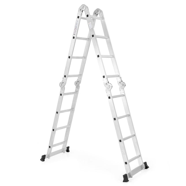 15 Feet Folding Aluminum Ladder with Safe Locking Hinge