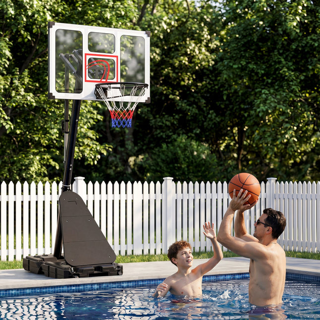 Portable Basketball Hoop Adjustable 4.9-10 Feet with Base