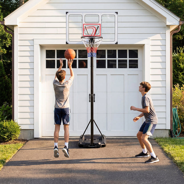 Portable Basketball Hoop Adjustable 4.1-10 Feet with Base