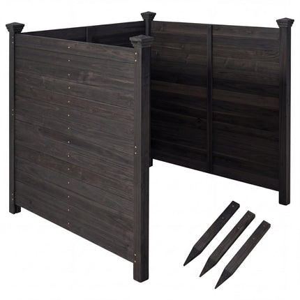 3-Panel Outdoor Privacy Fence for AC Units & Equipment