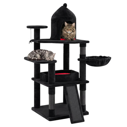 50-Inch Gothic Multi-Level Cat Tree with Castle House
