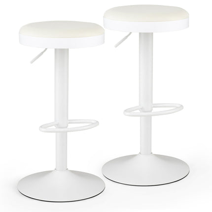 Adjustable Bar Stools Set of 2 with Padded Seat