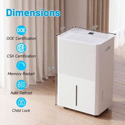 Dehumidifier 135 Pint with Drain Hose for 6500 Sq.Ft