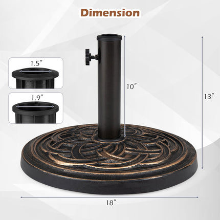 Round Umbrella Base 24 lbs with Adjustable Knob