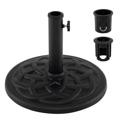 Patio Umbrella Base 20 lbs Round with Dual Pole Adapters